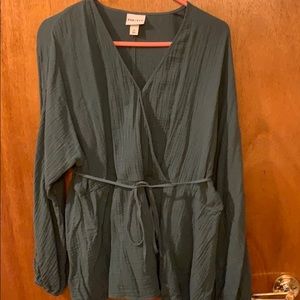 Olive green blouse